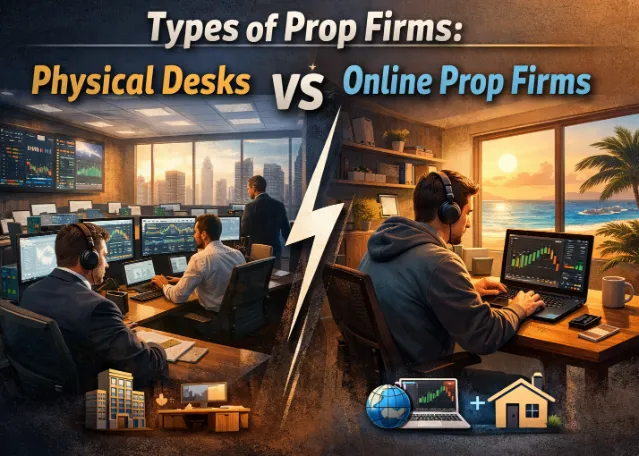 Types of Prop Firms: Physical Desks vs Online Prop Firms