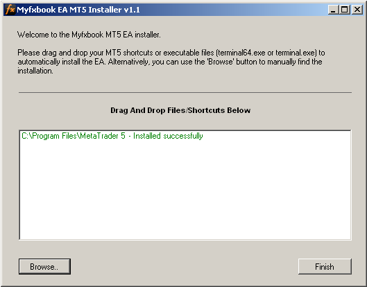 Myfxbook MT5EA Installer