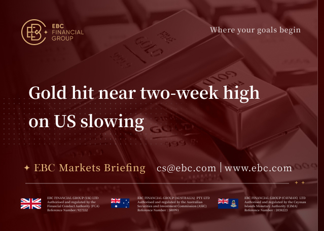 EBC Markets Briefing | Gold hit near two-week high on US slowing