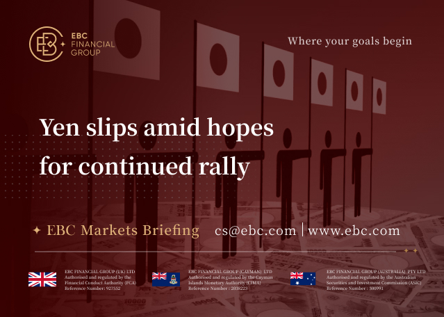 EBC Markets Briefing | Yen slips amid hopes for continued rally