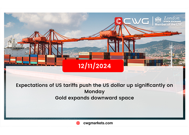 Expectations of US tariffs push the US dollar up significantly on Monday  G old expands downward space