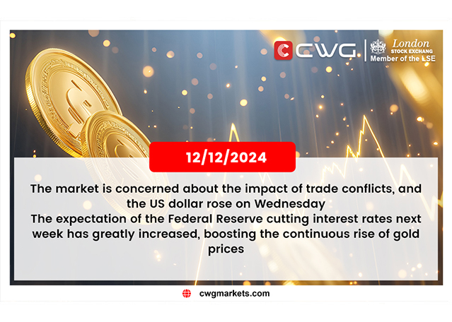 Trade concerns lifted the US dollar, while Fed rate cut expectations drove gold higher.