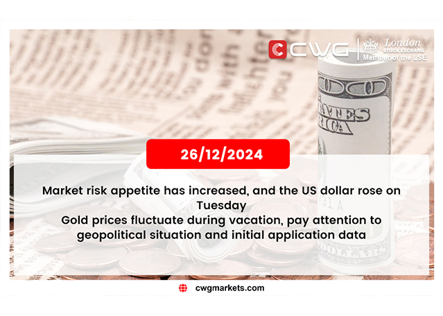 Risk appetite rose, USD up, gold fluctuated, focus on geopolitics and initial claims.