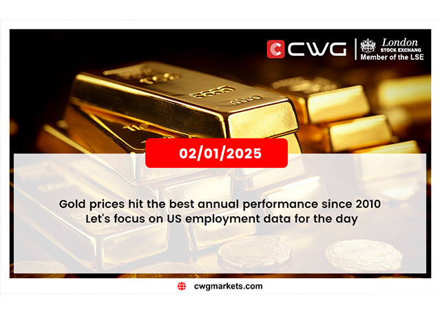 Gold prices hit the best annual performance since 2010  Let‘s focus on US employment data for the day