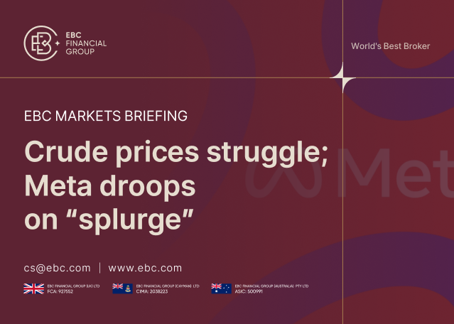 EBC Markets Briefing | Crude prices struggle; Meta droops on "splurge" EBC Markets Briefing | Crude prices struggle; Meta droops on "splurge"