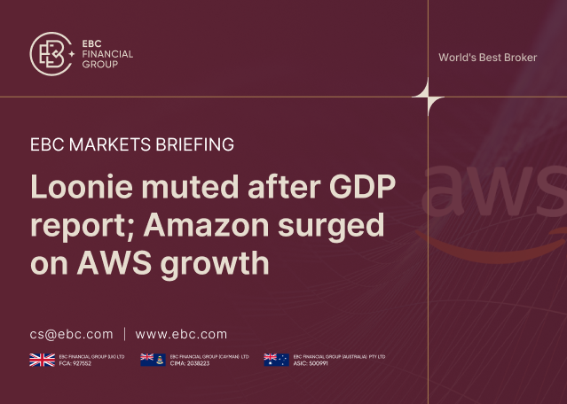 ​EBC Markets Briefing | ​Loonie muted after GDP report; Amazon surged on AWS growth