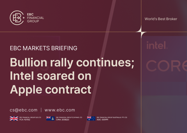 EBC Markets Briefing | Bullion rally continues; Intel soared on Apple contract EBC Markets Briefing | Bullion rally continues; Intel soared on Apple contract