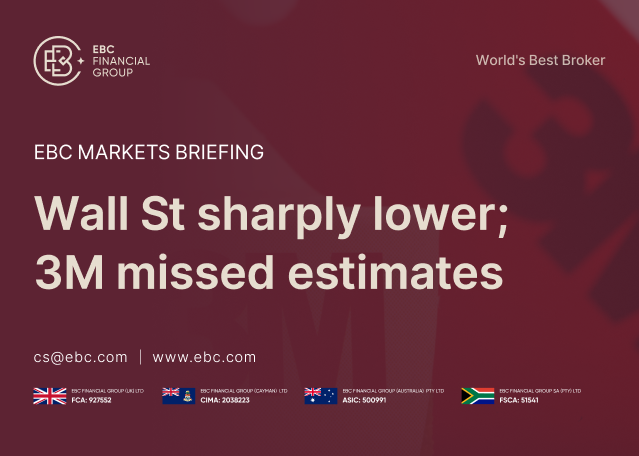 ​EBC Markets Briefing | Wall St sharply lower; 3M missed estimates