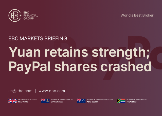 EBC Markets Briefing | Yuan retains strength; PayPal shares crashed