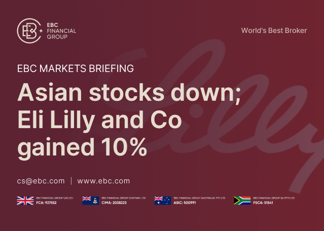 ​EBC Markets Briefing | Asian stocks down; Eli Lilly and Co gained 10%