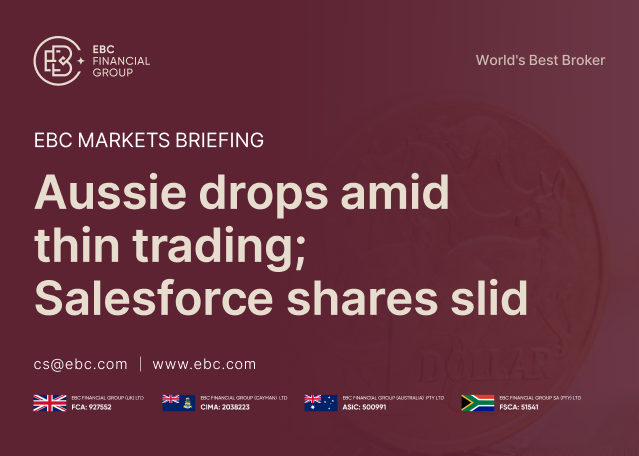 EBC Markets Briefing | Aussie drops amid thin trading; Salesforce shares slid EBC Markets Briefing | Aussie drops amid thin trading; Salesforce shares slid