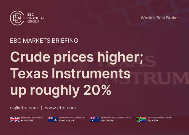 EBC Markets Briefing | Crude prices higher; Texas Instruments up roughly 20% EBC Markets Briefing | Crude prices higher; Texas Instruments up roughly 20%