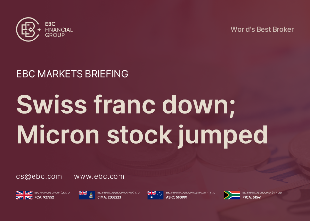 EBC Markets Briefing | Swiss franc down; Micron stock jumped EBC Markets Briefing | Swiss franc down; Micron stock jumped