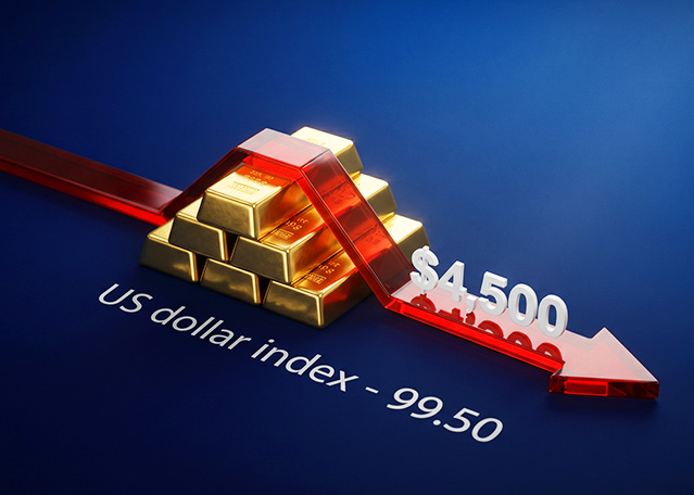 Today Technical Analysis: Gold falls below $4,500 support as the US dollar index approaches 99.50 Today Technical Analysis: Gold falls below $4,500 support as the US dollar index approaches 99.50