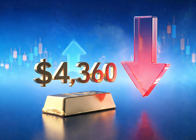 Today Technical Analysis: Gold plummets 2% to $4,360 as the US dollar strengthens