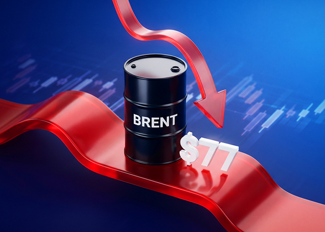Today Technical Analysis: Oil continues its decline with Brent falling below $77 a barrel Today Technical Analysis: Oil continues its decline with Brent falling below $77 a barrel