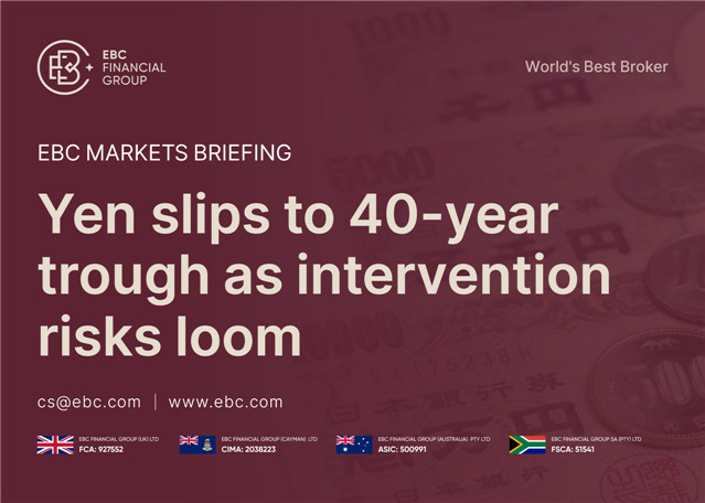 EBC Markets Briefing | Yen slips to 40-year trough as intervention risks loom EBC Markets Briefing | Yen slips to 40-year trough as intervention risks loom